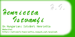 henrietta istvanfi business card