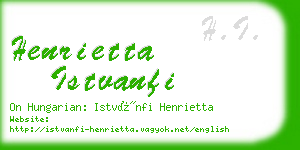 henrietta istvanfi business card